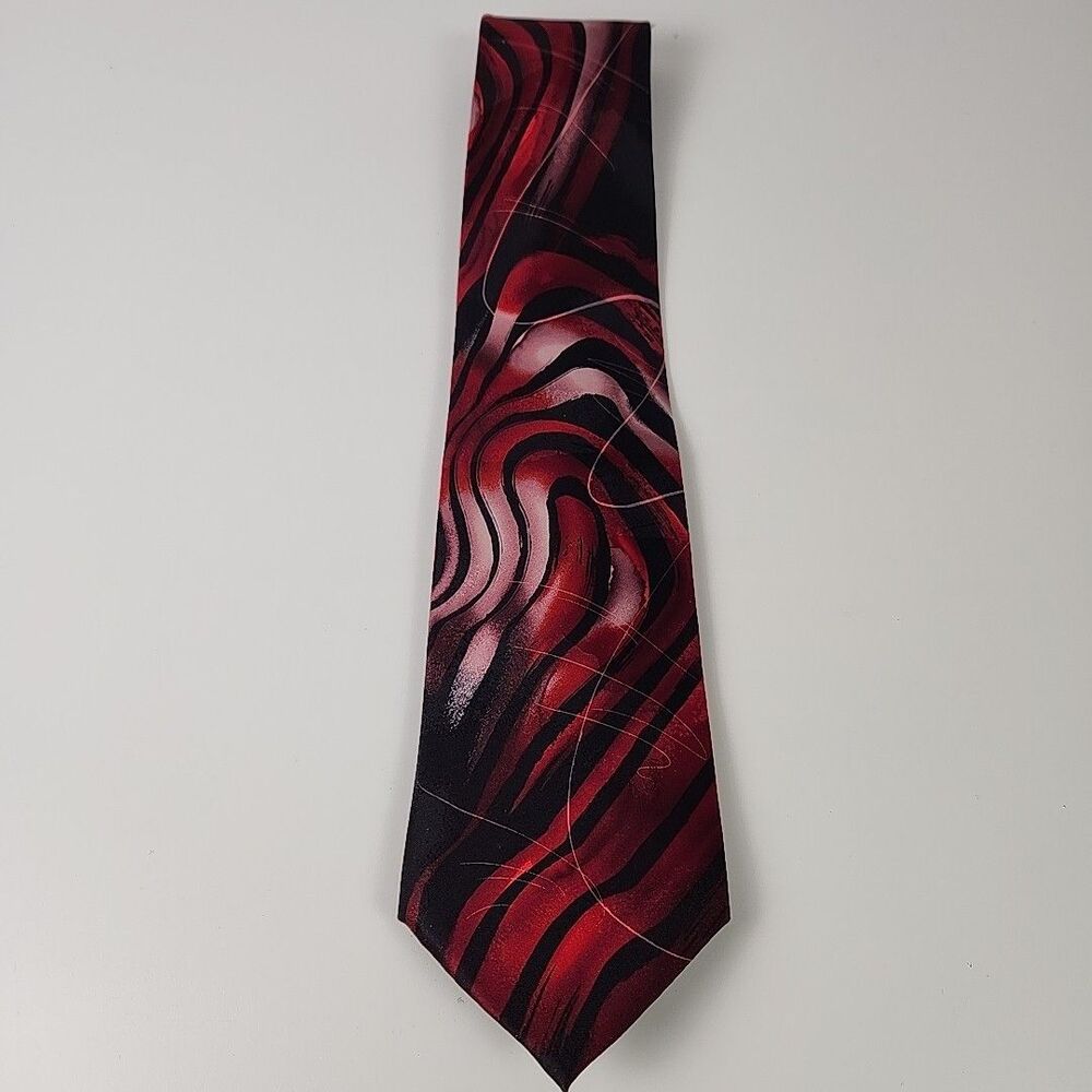 Jerry J. Garcia Collection Sixty 60 Still Life Silk Neck Tie Red